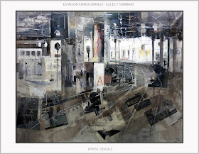 ESTACION-FERROCARRILES-PINTURA-LUCES-SOMBRAS-CUADROS-COMPOSICION-ARTISTA-PINTOR-ERNEST DESCALS-