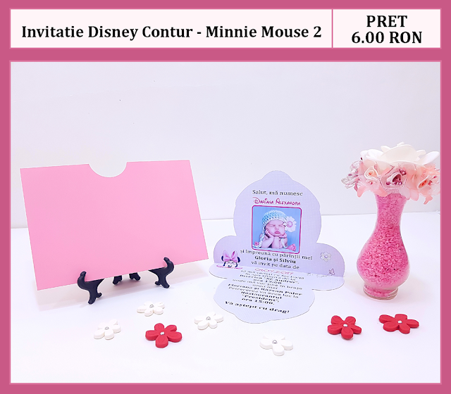 invitatii botez contur Minnie 2