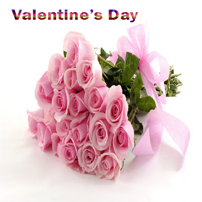 Romantic Pink Roses on Valentines Day Images