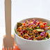 Wheat berry confetti salad with artichokes, peppers, dill and mint