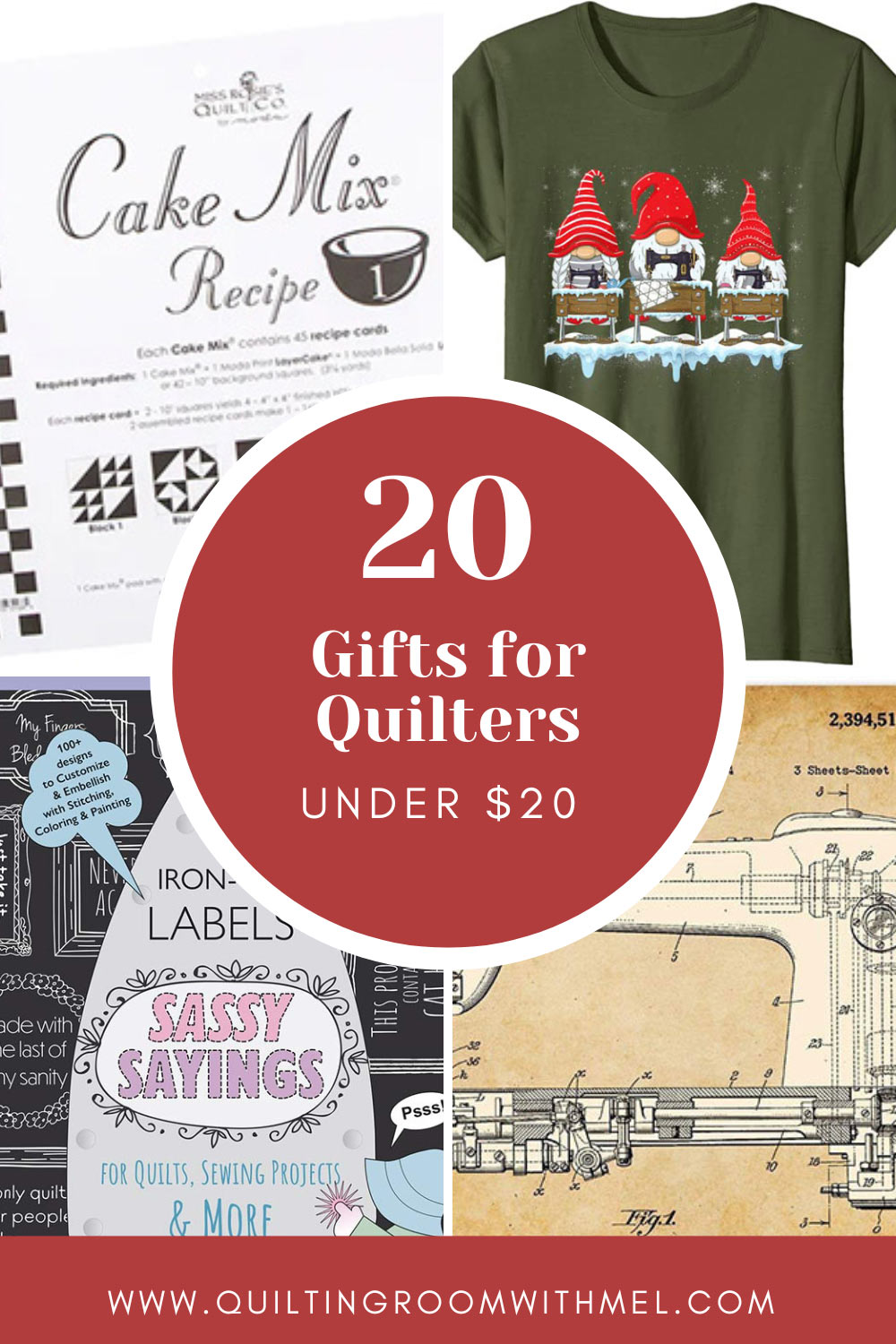 20 gifts you or any quilter on your gift list would love to have.  All of the gifts on this list are under $20 making them perfect for guild gifts or stocking stuffers.