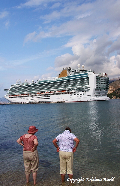 cruise ship in Argostoli Kefalonia