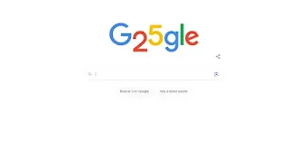 Doodle de Google conmemorando su 25º aniversario