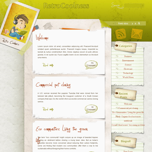 Cool Retro WordPress Theme