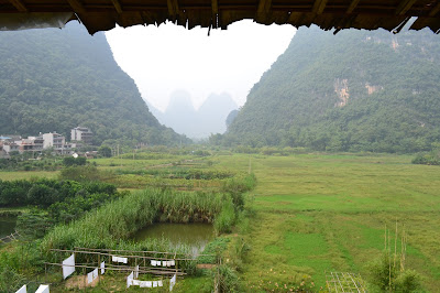 Vistas desde la habitación del hotel Huanggong Garden en Yangshuo