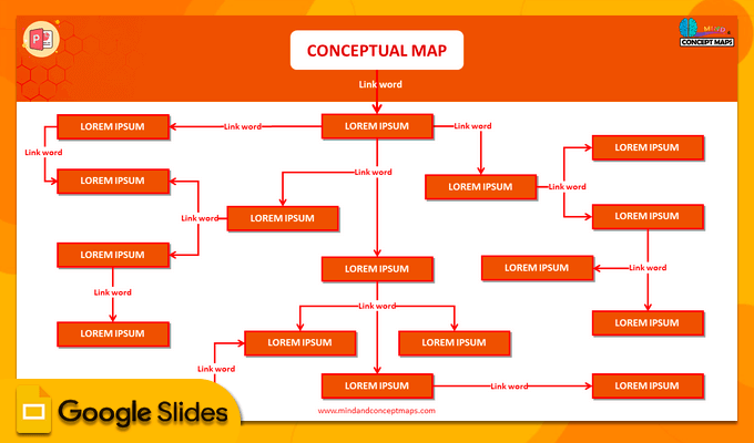 25. Rectangular Node Concept Map Google Slides Template