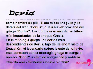 significado del nombre Doria