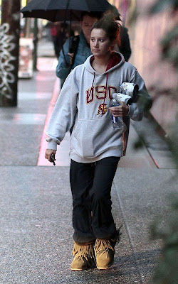 Ashley Tisdale leaving the gym in Vancouver