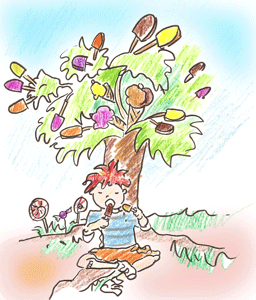 Interpretação do poema "A árvore que dava sorvete" - 4º Ano - Hora de  Colorir - Atividades escolares