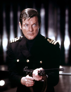 Roger Moore in Royal Navy uniform