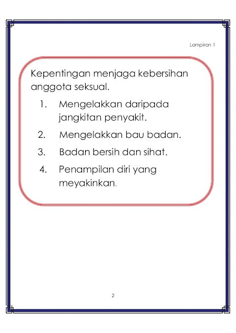 panduan pengajaran pendidikan kesihatan tahun 3