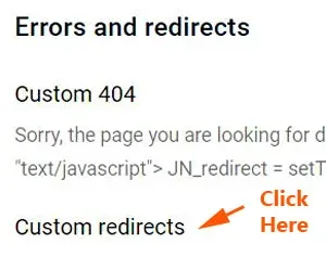 Custom Redirect Blogger URL