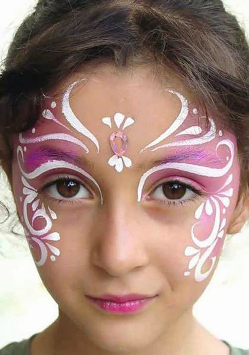 ألبومات صور منوعة: البوم صور لاجمل رسم على وجه الاطفال بالالوان 