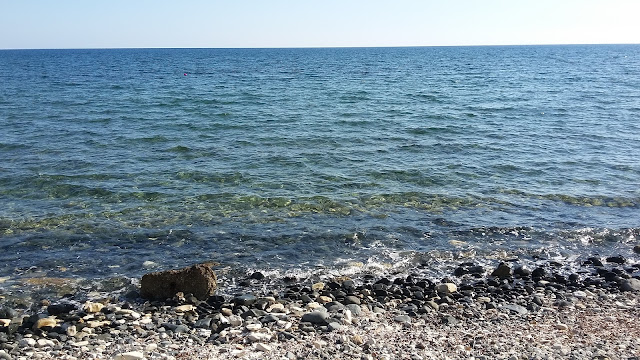 Zygi Village in Cyprus. View of the beach. 