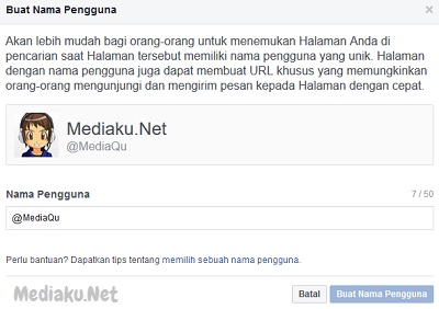 Mengubah Link (URL) Di Halaman Facebook