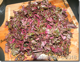 chopped veggies