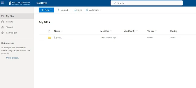 Creating a Onedrive