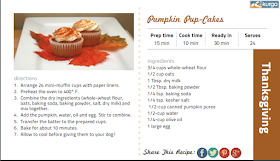 Pumpkin Pup Cakes recipe for Thanksgiving