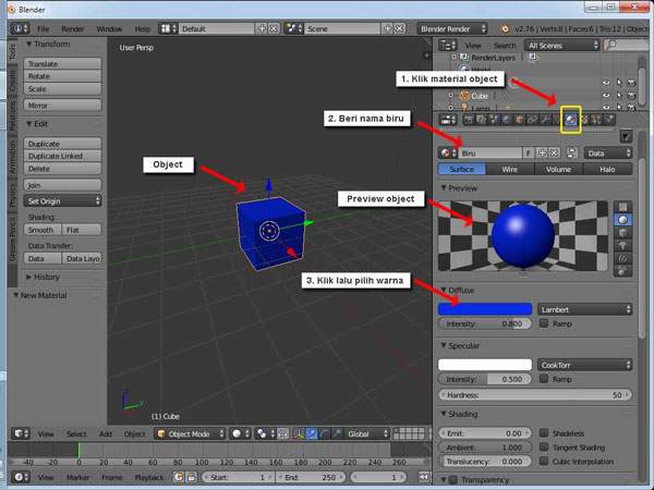 Begini Cara Membuat Texture Pada Object Blender