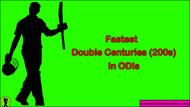 Fastest Double Centuries in ODI