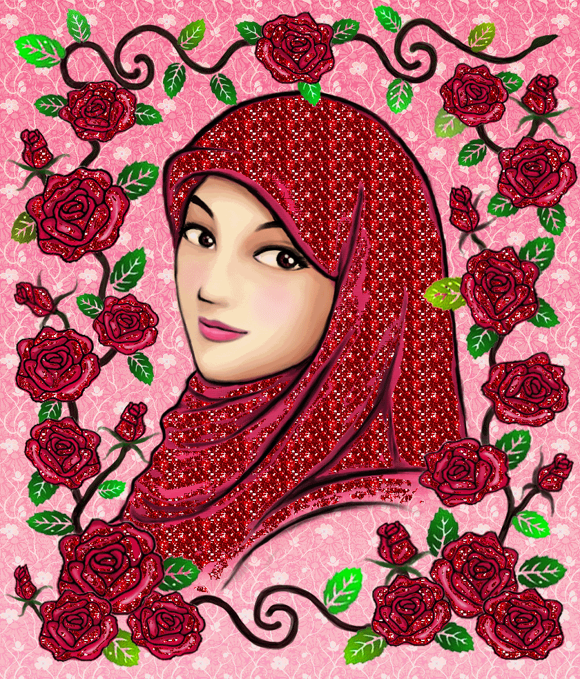 190+ Gambar Kartun Anime Wanita Muslimah Cantik