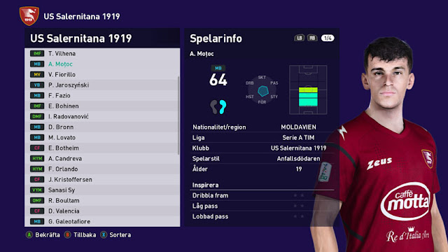 Andrei Moțoc Face For eFootball PES 2021