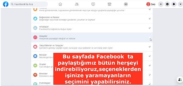 Facebook Paylaşılan Herşeyi Aynı Anda İndirme