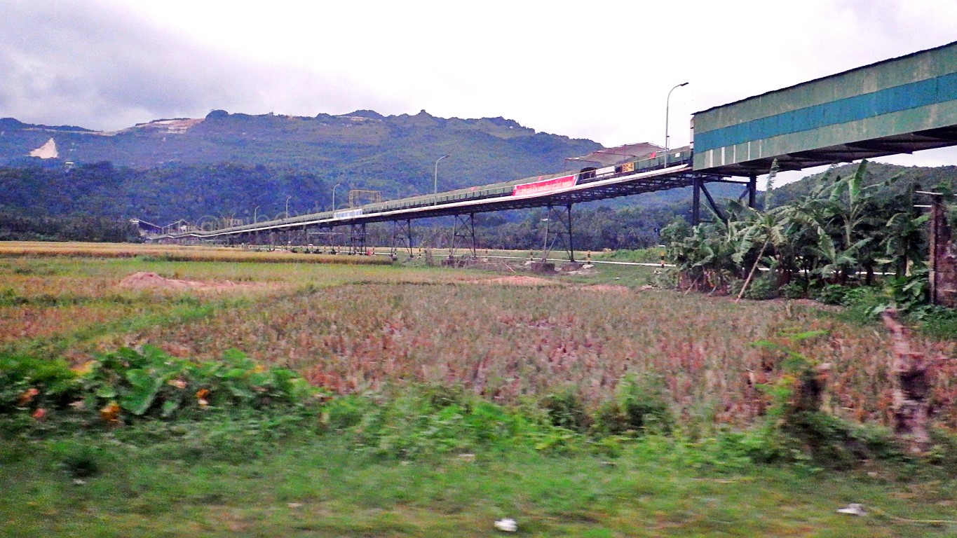 PMSC limestone mine conveyor belt in Garcia-Hernandez, Bohol