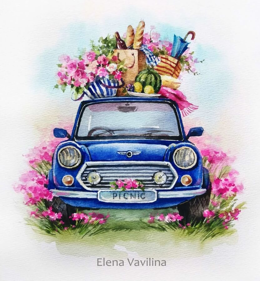 03-Mini-Cooper-picnic-Elena-Vavilina-www-designstack-co