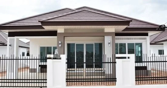 27 desain inspiratif rumah minimalis modern atap limas 1 lantai