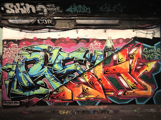 Londen: Graffiti in de tunnel van Leake Street 