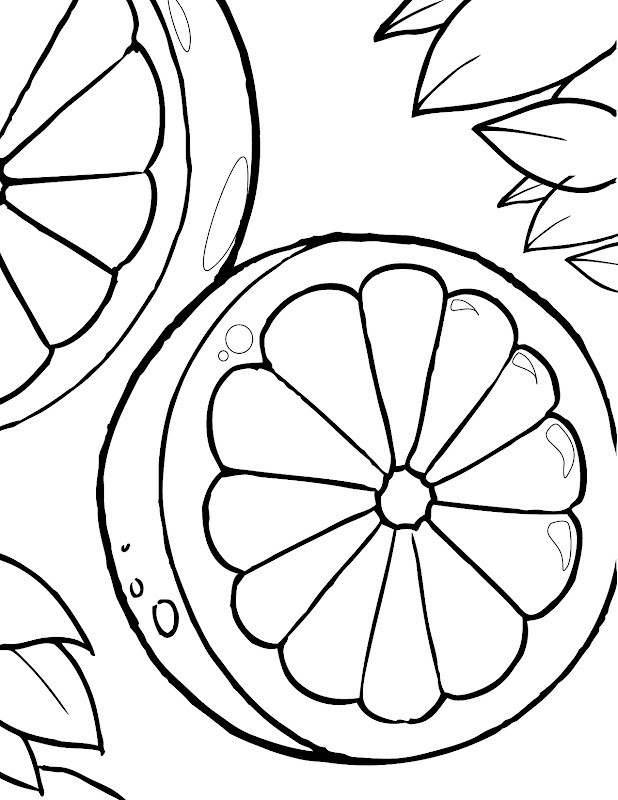 Free Oranges Coloring Pages title=