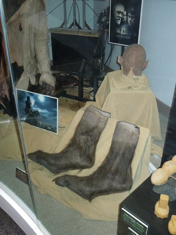 The Wolfman prosthetic feet and cowl