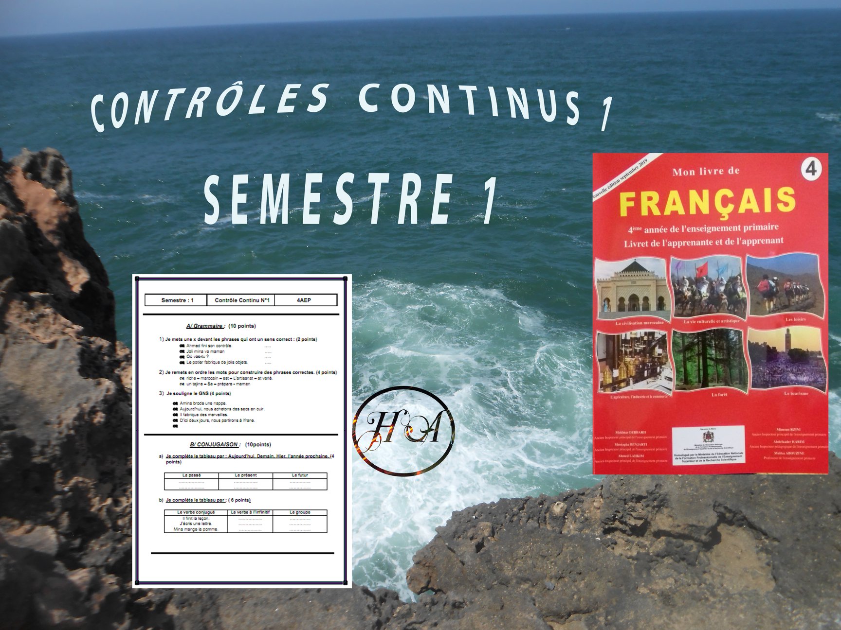  فرض اللغة الفرنسية الأول للدورة الأولى للمستوى الرابع -2019- Contrôles continus1 Semestre1 4aep