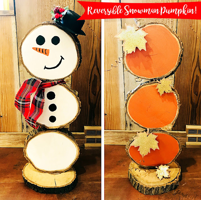 Reversible Snowman Pumpkin