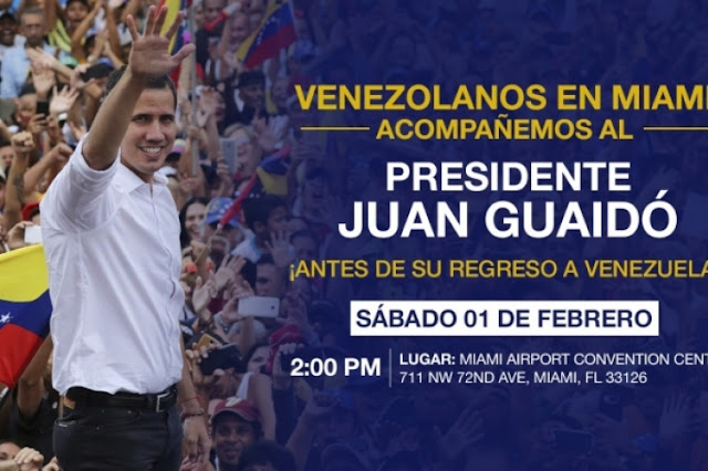 MUNDO: Miami Airport Convention Center será el encuentro del Presidente Interino Juan Guaidó con venezolanos. 