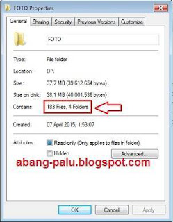 cara menghitung jumlah file di dalam folder