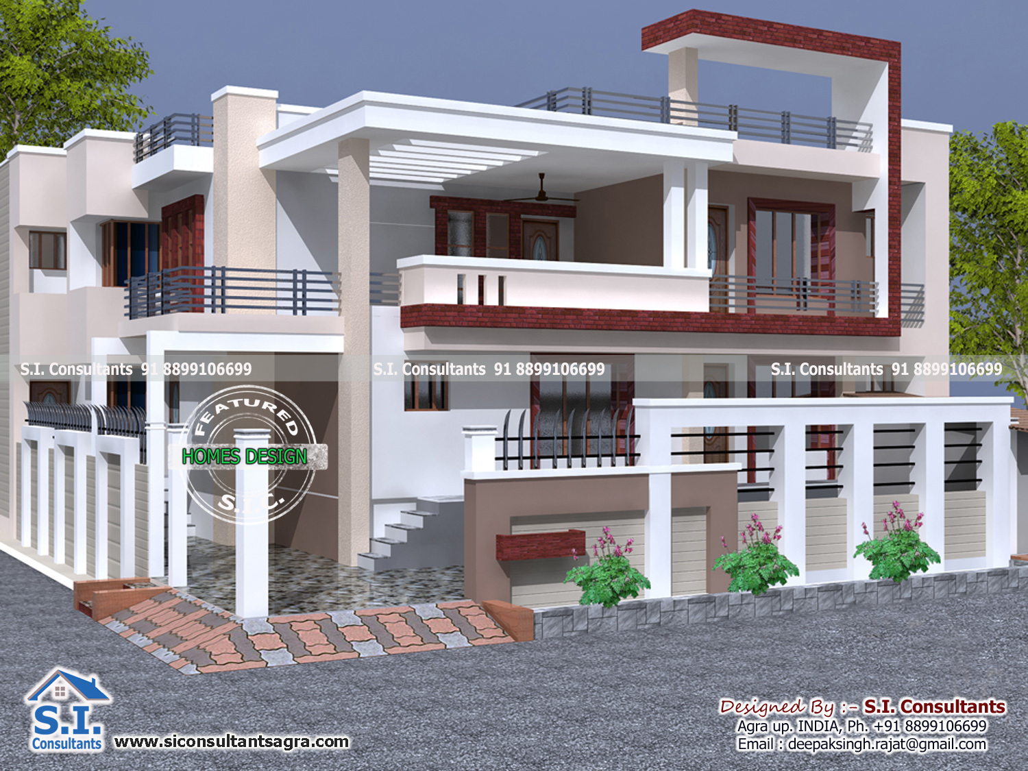 S I Consultants 55x60 India House Design