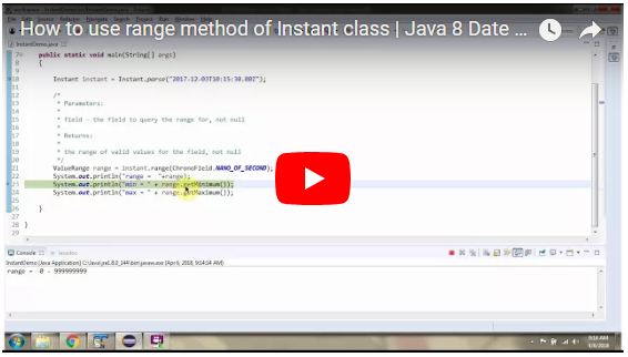 How To Use Range Method Of Instant Class Java 8 Date And Time Laptrinhx How To Use Range Method Of Instant Class Java 8 Date And Time Laptrinhx