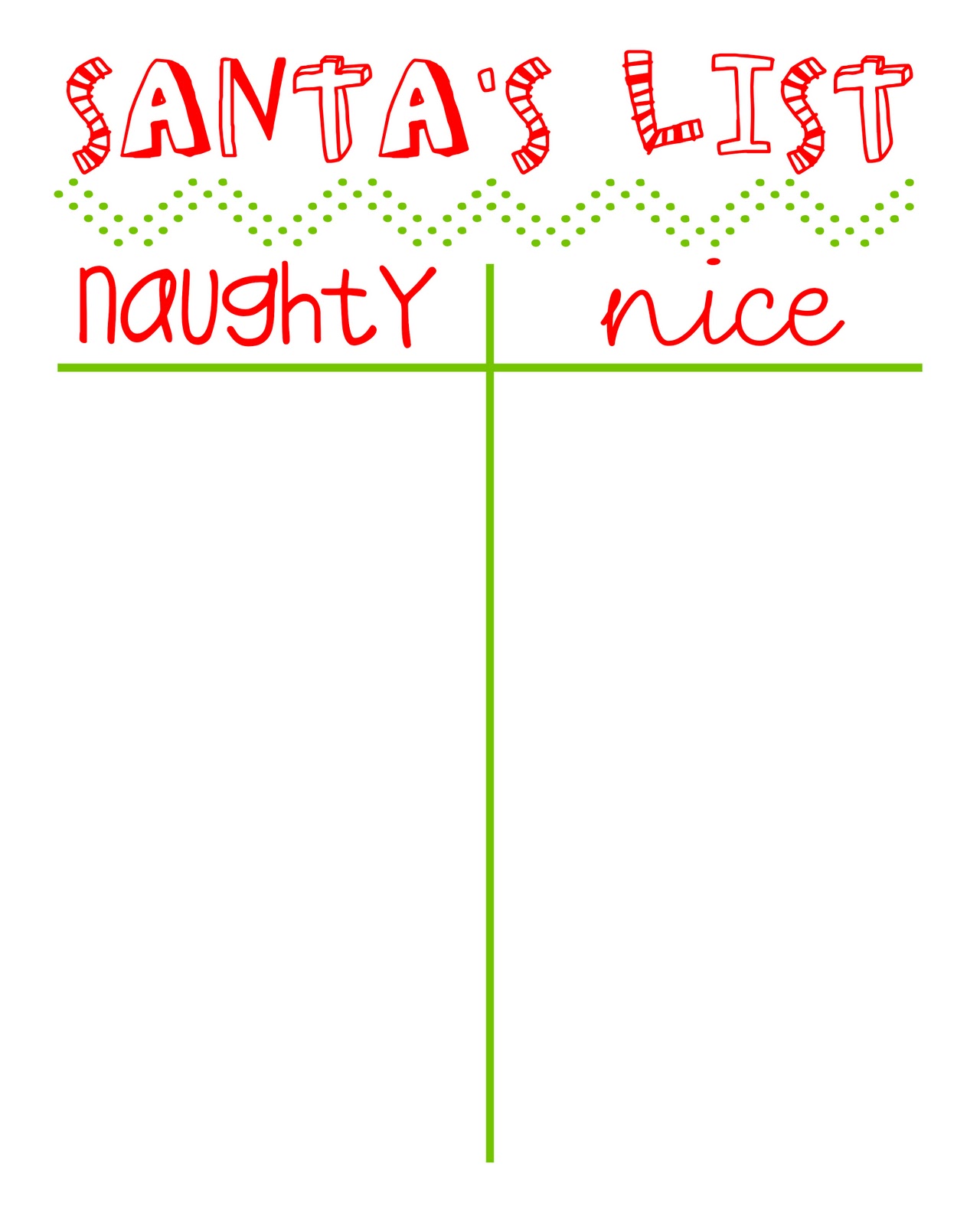 {12 Days of Christmas} Naughty or Nice List Printable ...