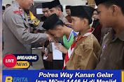 Polres Way Kanan Gelar Isra Mi'raj 1446 H di Masjid Darul Fattah