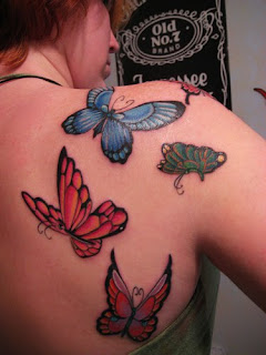  Butterfly on Shoulder Tattoo Designs