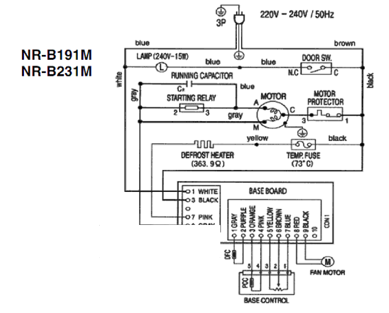 Sơ đồ tủ lạnh NR-B191/NR-B231