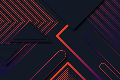 Gradient Geometric Shapes Dark Background Design - GraphicsMarket.net