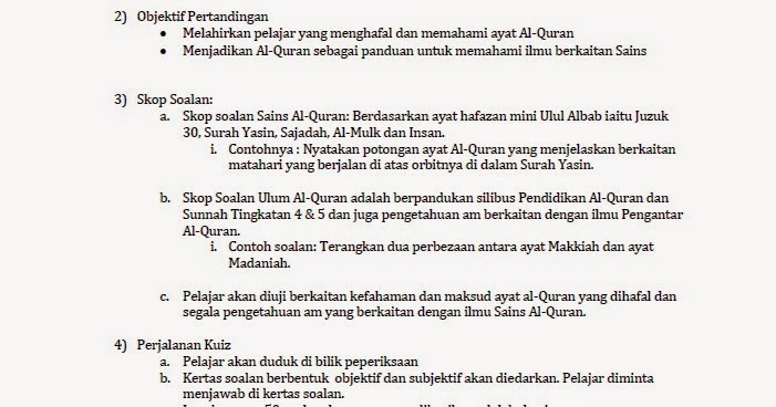 Contoh Soalan Quran Sunnah Tingkatan 4 - h Muharram