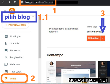 cara edit template blog blogger