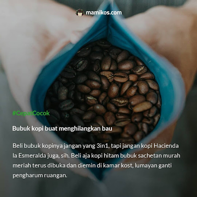 Bubuk kopi buat menghilangkan bau 