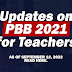 Updates on PBB 2021 for Teachers