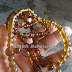 Gelang Tasbih Japamala BATU FOSIL AMBER Ukuran 108 Biji 10 mm - BY IMDA HANDICRAFT