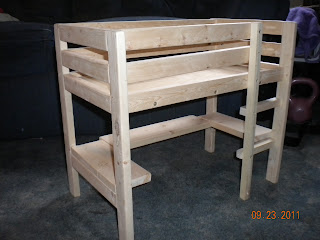 loft bed with desk plans